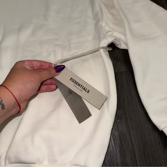 Fear of God Essentials Cloud Dancer Hoodie Kith Size Large New with Tags - Picture 7 of 14